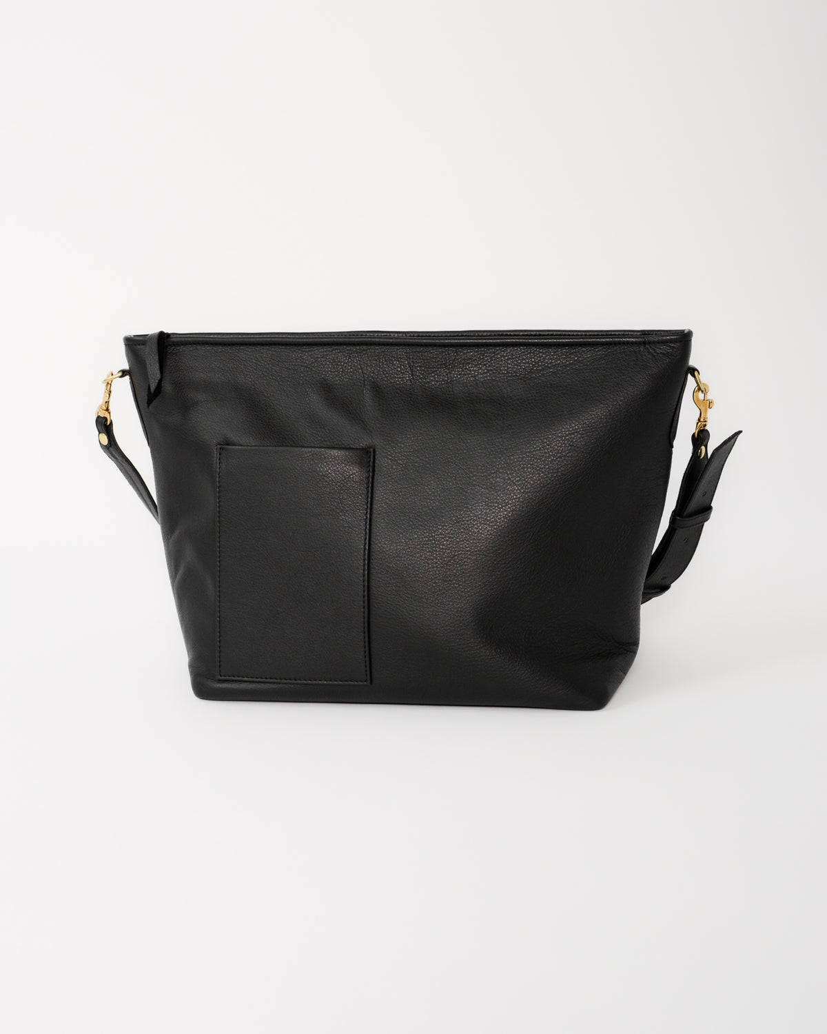 The Charlee Tote in the color black, shown from the view.