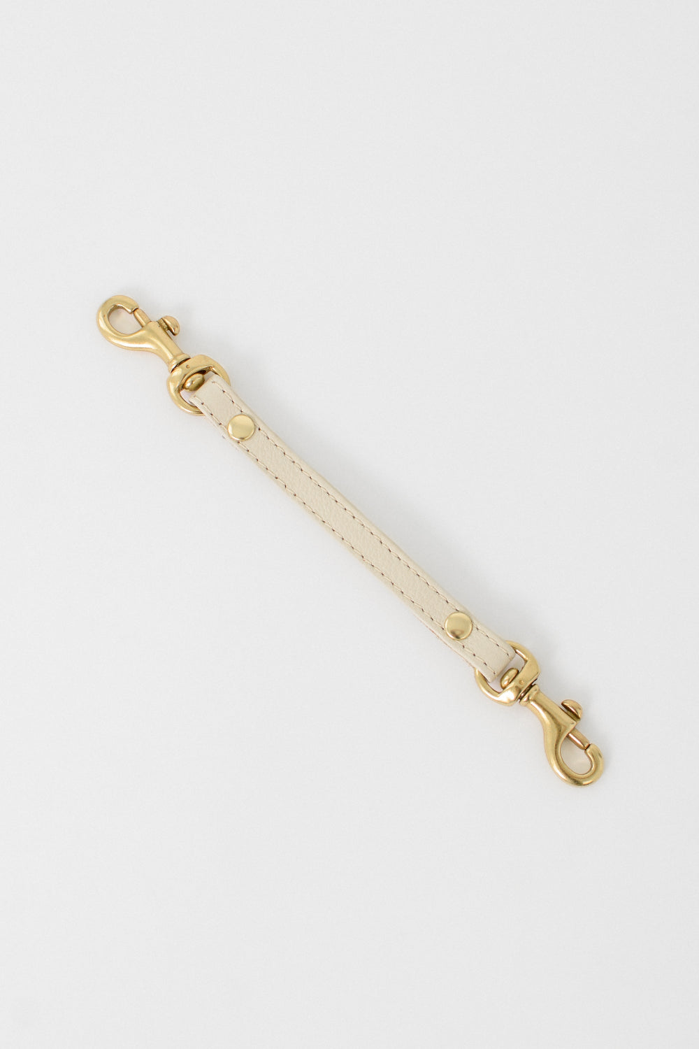 Leather extender with two gold clasps 