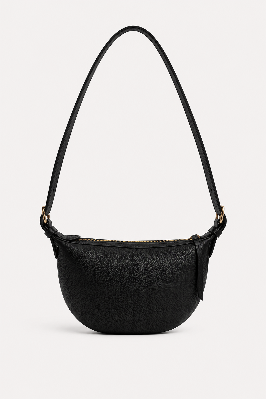 Nova Sling bag in black full grain leather 