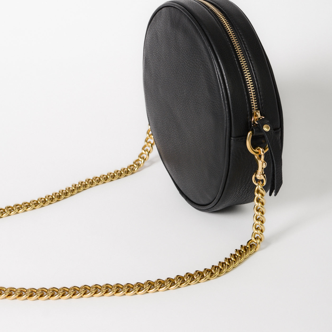 John Richmond designer smooth black leather crossbody bag chain strap purse  | eBay