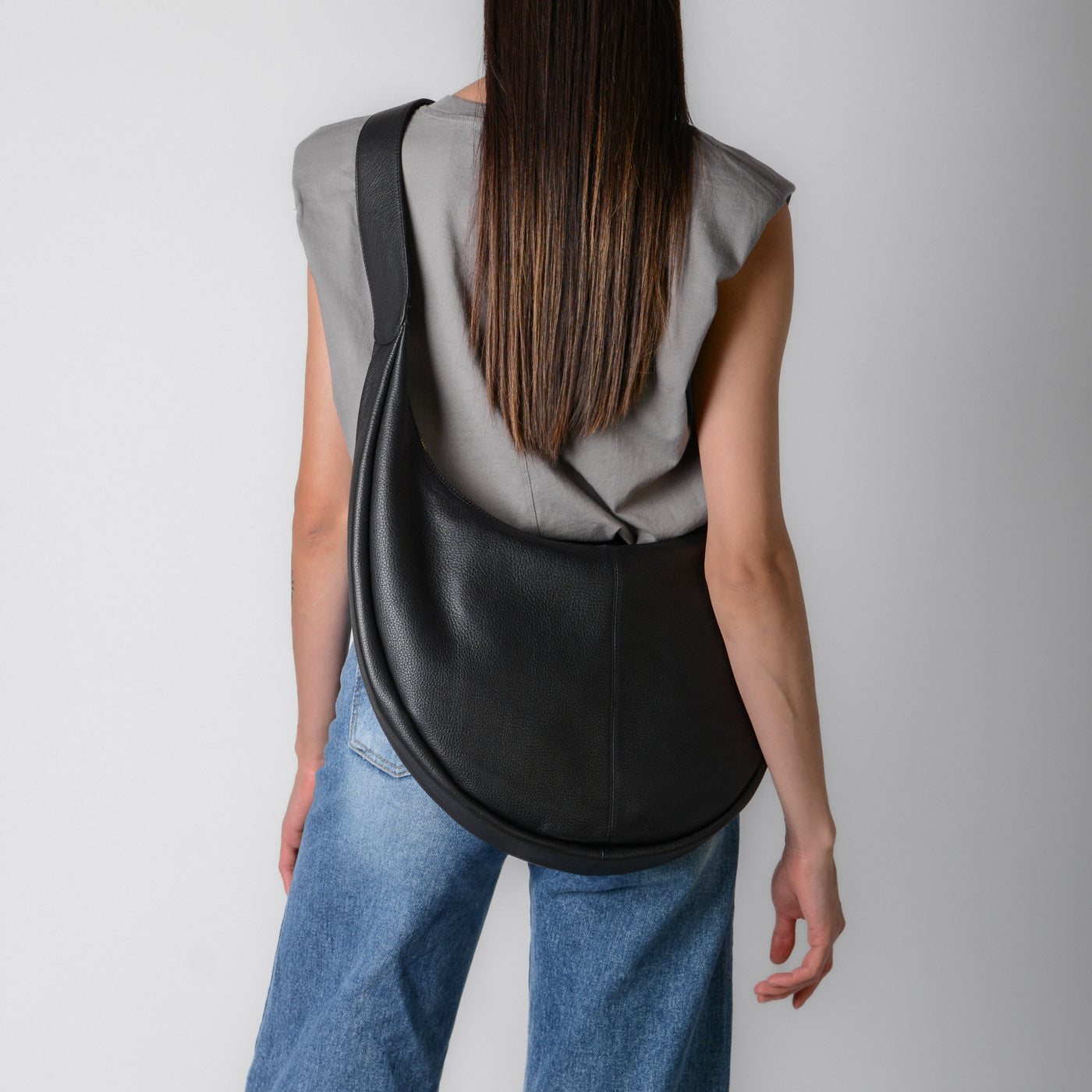【PORTERNA】Half Moon Buckle Tote Half Moon Coin Pouch | Leather Coin Purse | TAH Bags