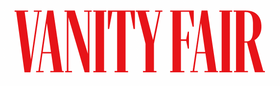 Vanity Fair logo in red font featuring TAH Bags